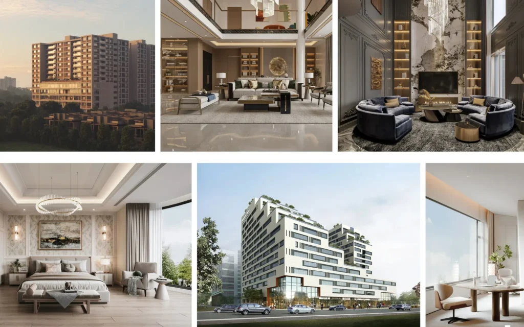 Architectural visualization services for modern interiors Architectural visualization services for residential buildings Architectural visualization services for luxury real estate